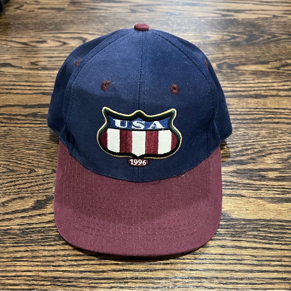 Vintage VTG 1990s 90s 1996 USA America Adjustable Strapback Hat